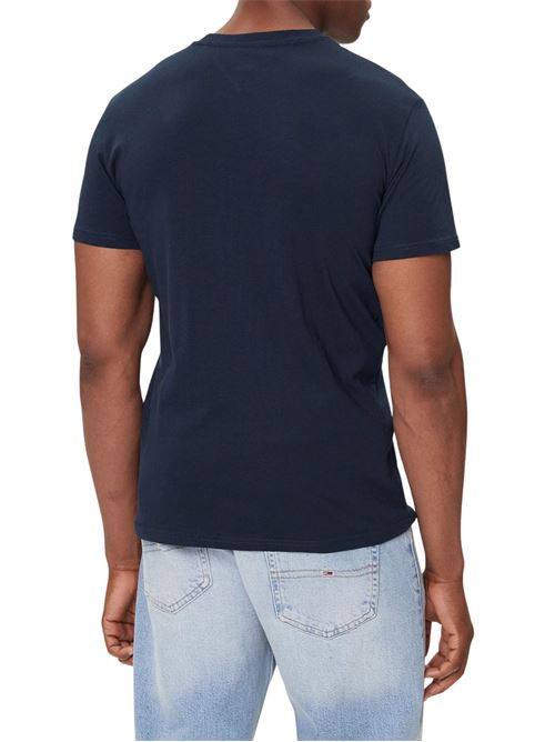 T-shirt blu in cotone Tommy Jeans | DM0DM21780C1G